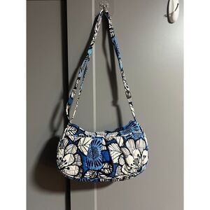 Vera Bradley Frannie Blue Bayou Adjustable Strap Crossbody Floral Print